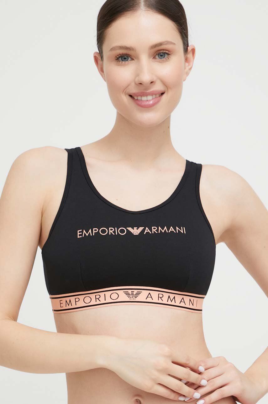 Podprsenka Emporio Armani Underwear černá barva - černá -  Hlavní materiál: 95 % Bavlna