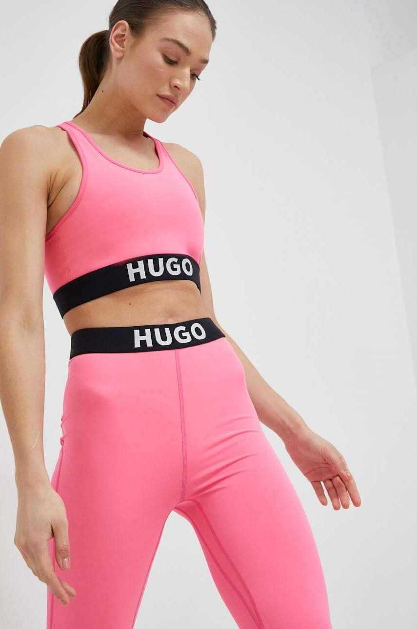 Sportovní podprsenka HUGO růžová barva