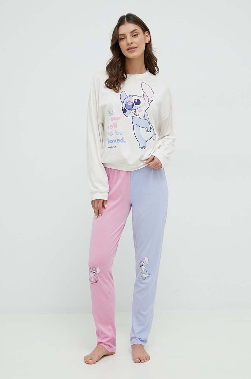

Пижамный лонгслив United Colors of Benetton x Disney цвет бежевый