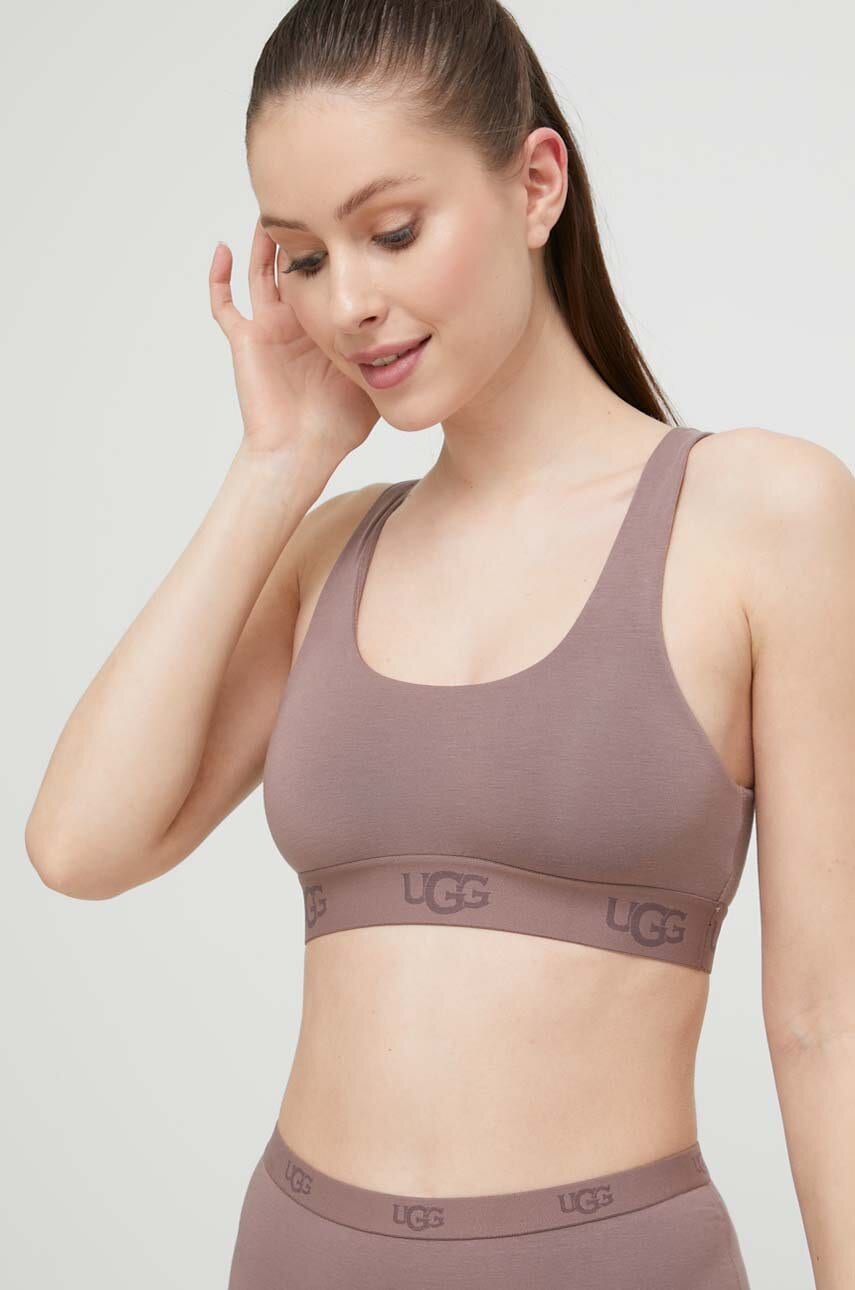 Ugg sutien culoarea maro, neted