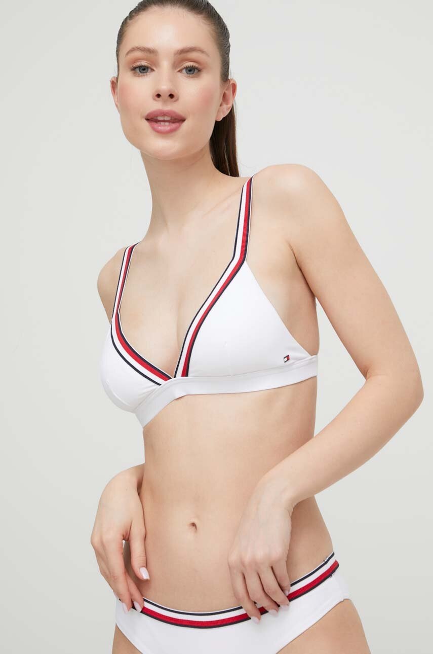 

Купальный бюстгальтер Tommy Hilfiger цвет белый слегка упрочнённая чашечка