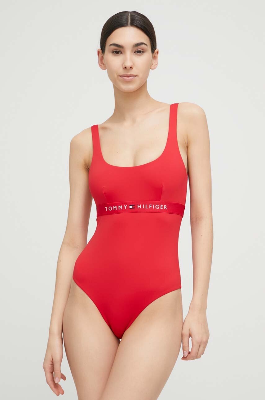 

Слитный купальник Tommy Hilfiger цвет красный мягкая чашечка