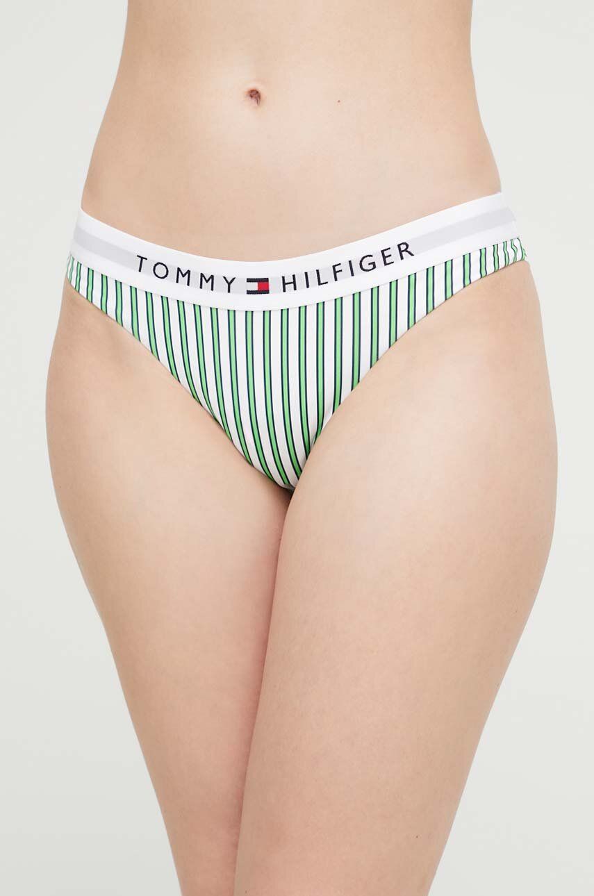 Levně Plavkové kalhotky Tommy Hilfiger zelená barva