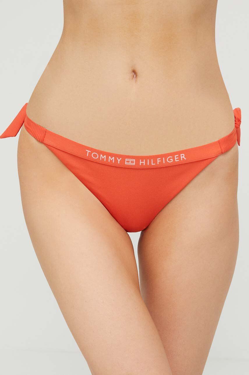 Levně Plavkové kalhotky Tommy Hilfiger oranžová barva