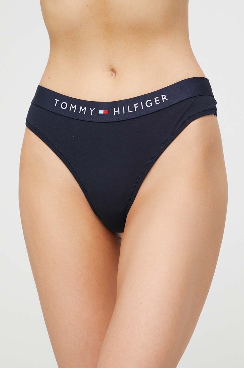 Levně Tanga Tommy Hilfiger tmavomodrá barva, UW0UW04146