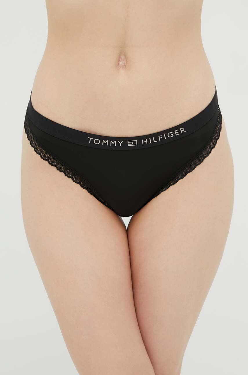 Levně Kalhotky Tommy Hilfiger černá barva, UW0UW04183