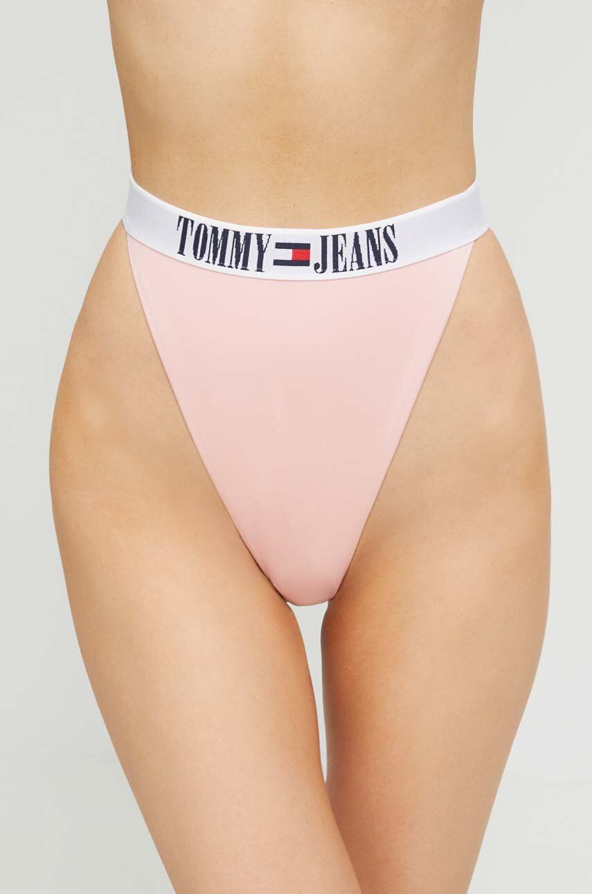 Plavkové kalhotky Tommy Jeans růžová barva - růžová -  Hlavní materiál: 78 % Polyamid