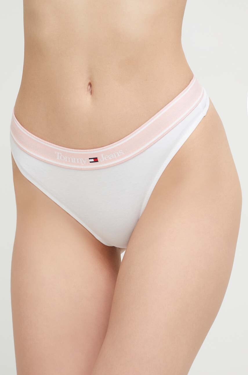 Tommy Jeans tanga culoarea alb