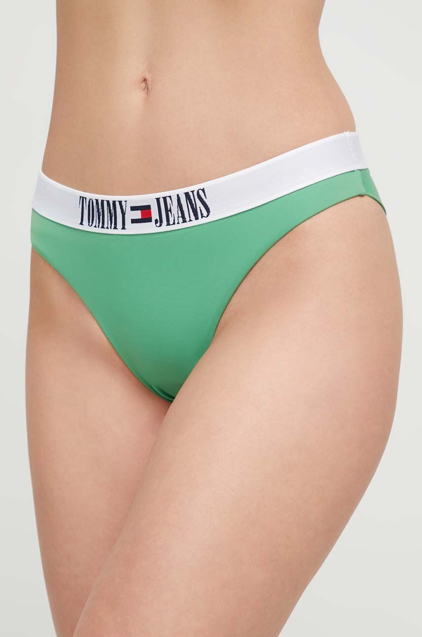 Plavkové kalhotky Tommy Jeans zelená barva - zelená -  78 % Recyklovaný polyamid
