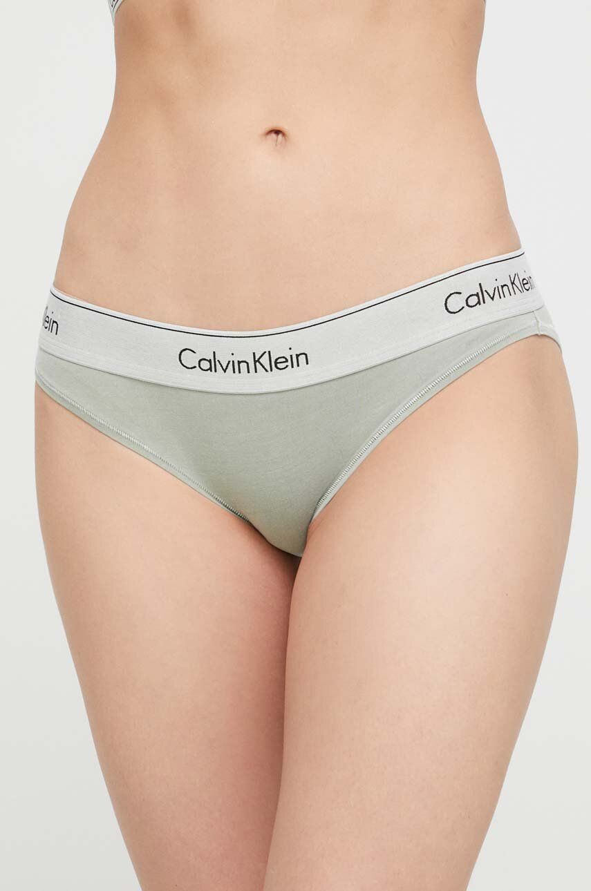 Levně Kalhotky Calvin Klein Underwear zelená barva