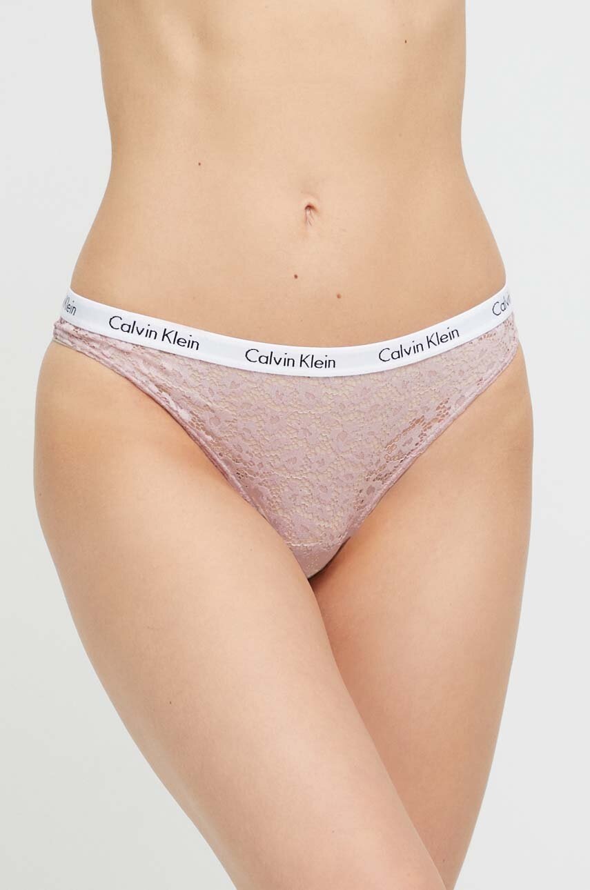 

Бикини тип бразилиана Calvin Klein Underwear в розово, Розов