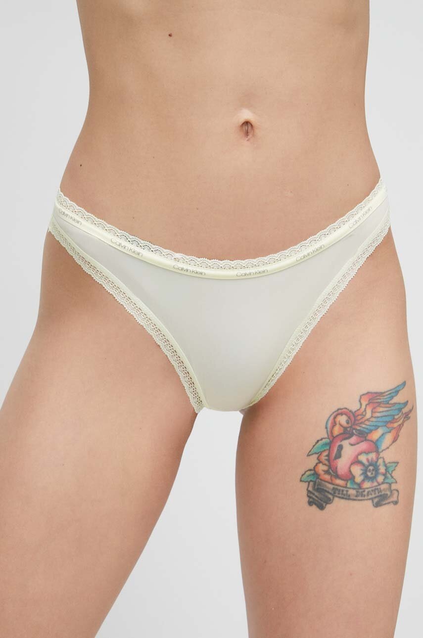 

Бикини Calvin Klein Underwear в жълто, Жълт