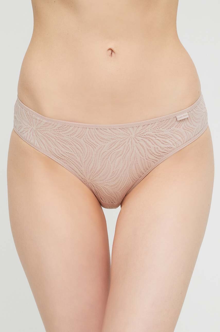 

Бикини Calvin Klein Underwear в бежово 000QF6879E, Бежов