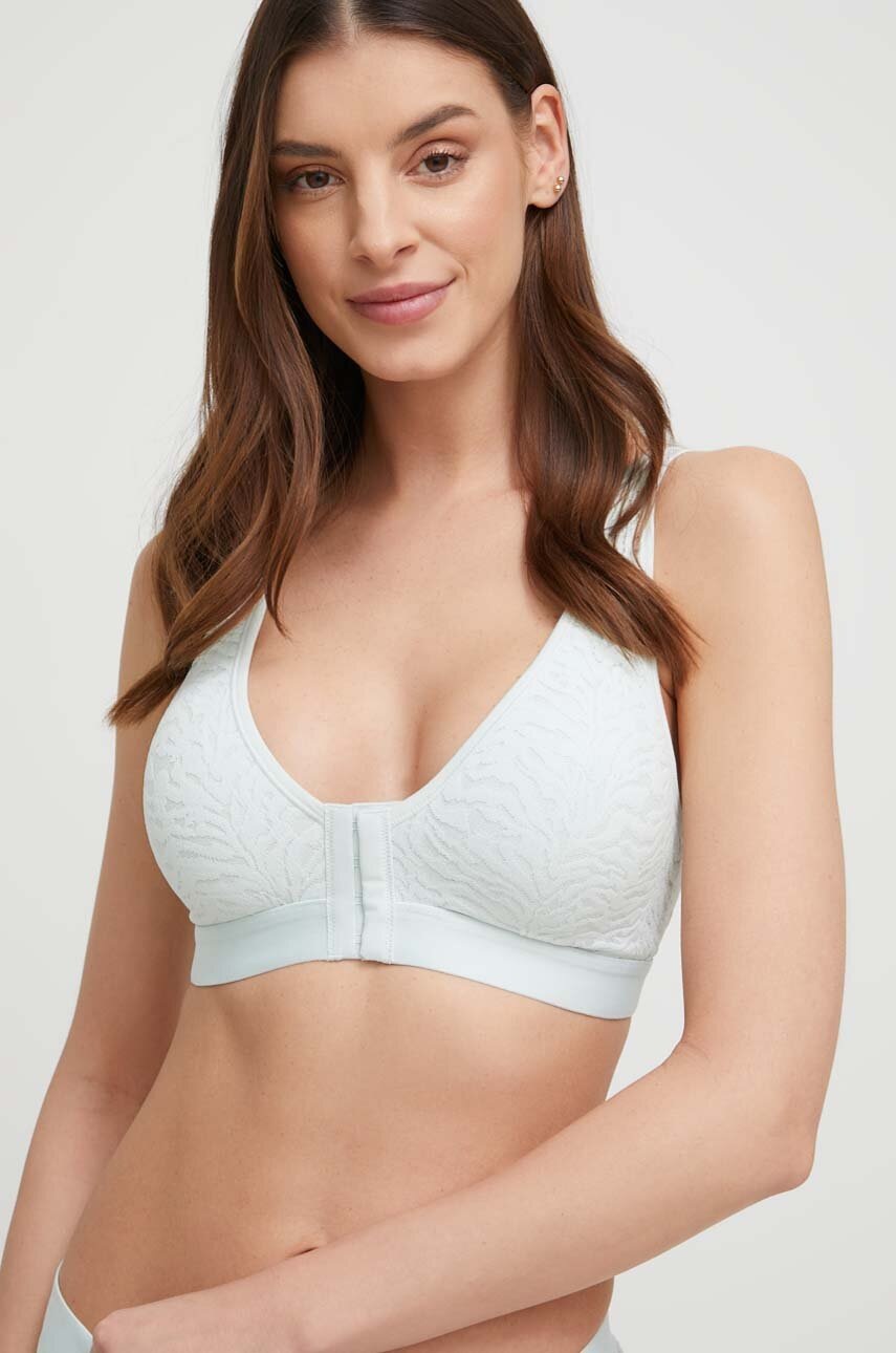 

Сутиен Calvin Klein Underwear в зелено от дантела с изчистен дизайн, Зелен