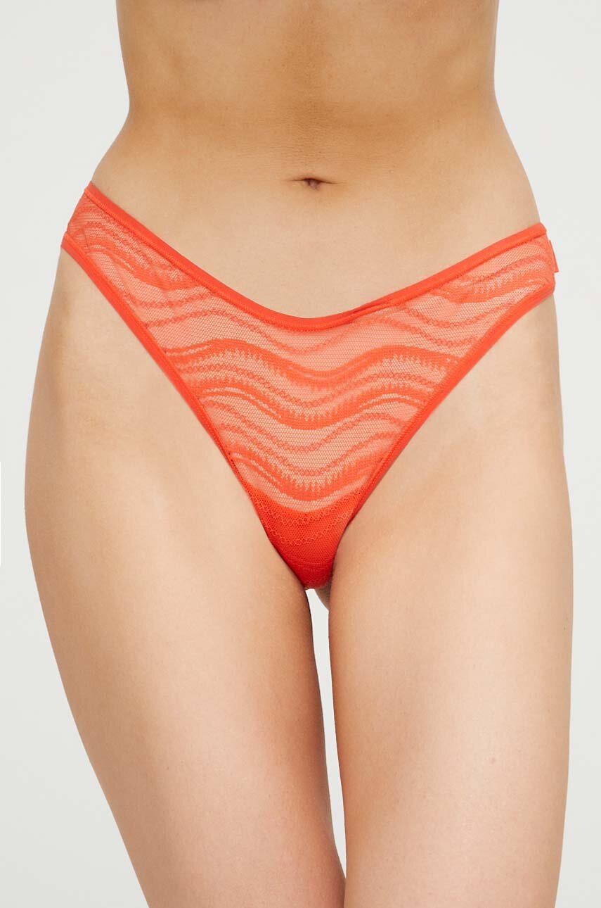 

Прашки Calvin Klein Underwear в червено от полупрозрачна материя, Червен