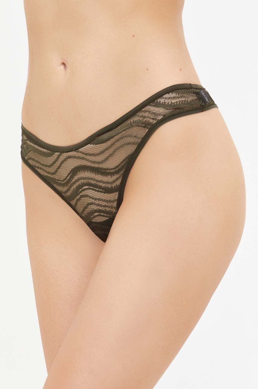 

Прашки Calvin Klein Underwear в зелено от полупрозрачна материя, Зелен
