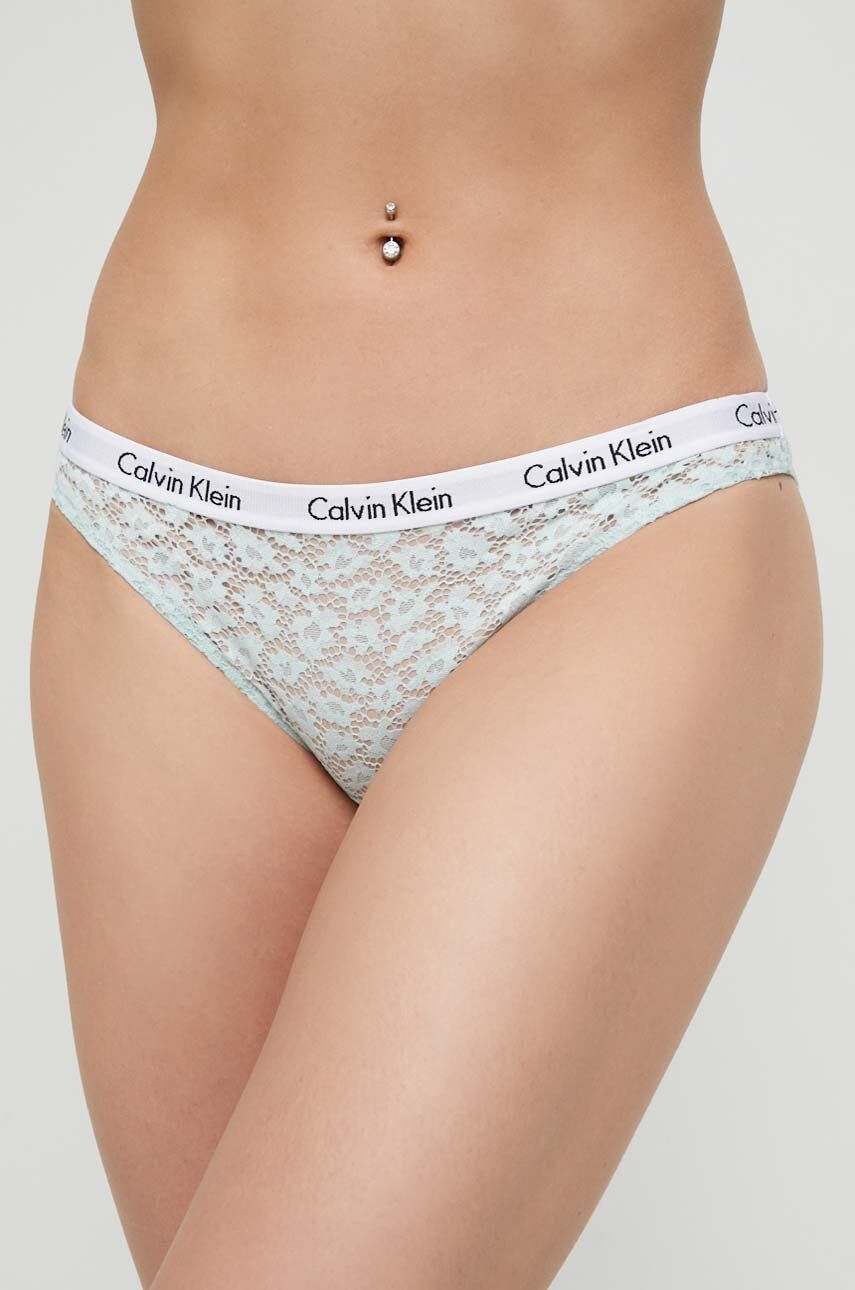 Levně Kalhotky Calvin Klein Underwear tyrkysová barva