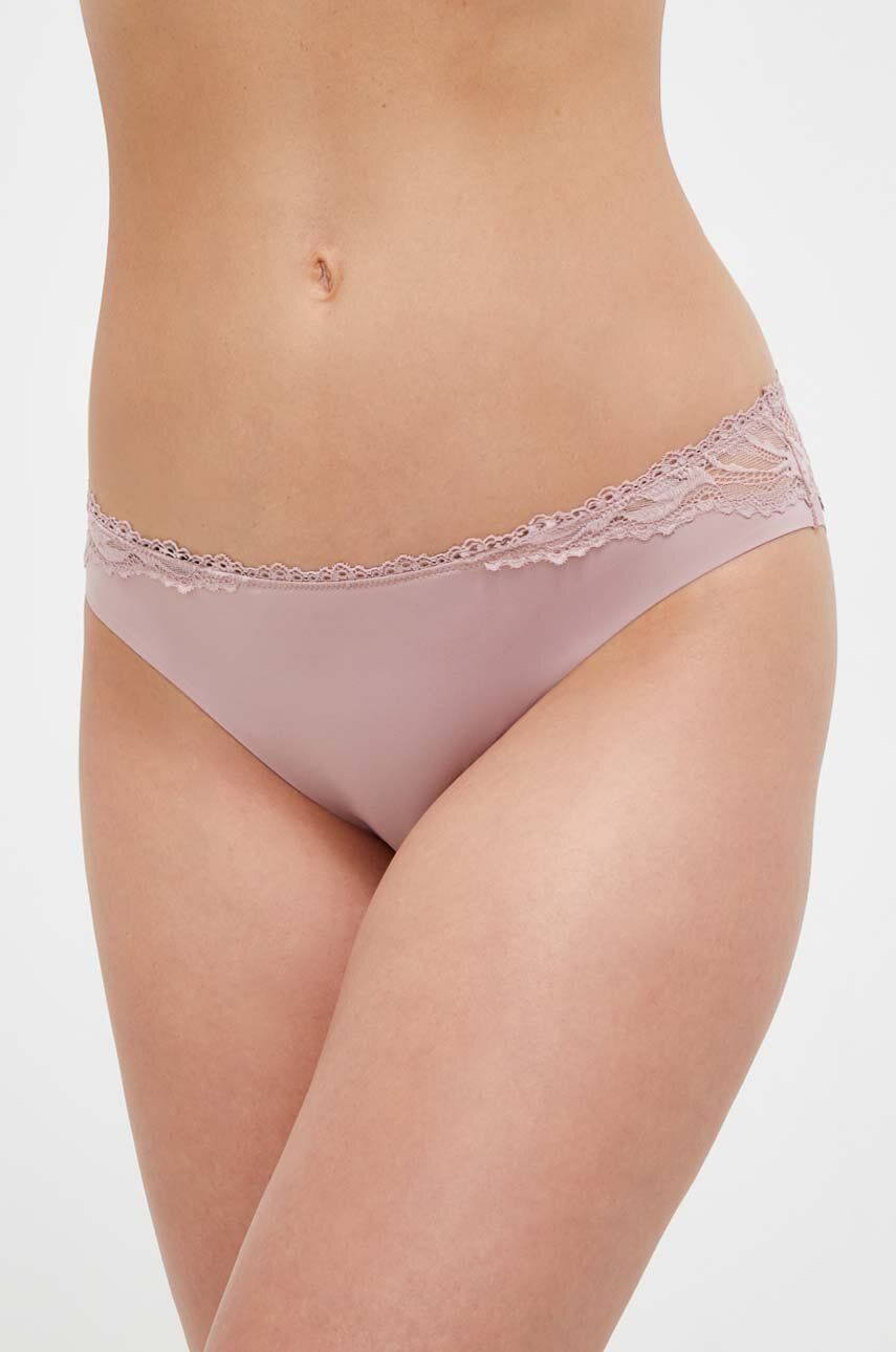 Kalhotky Calvin Klein Underwear růžová barva - růžová -  Materiál č. 1: 82 % Recyklovaný polyam