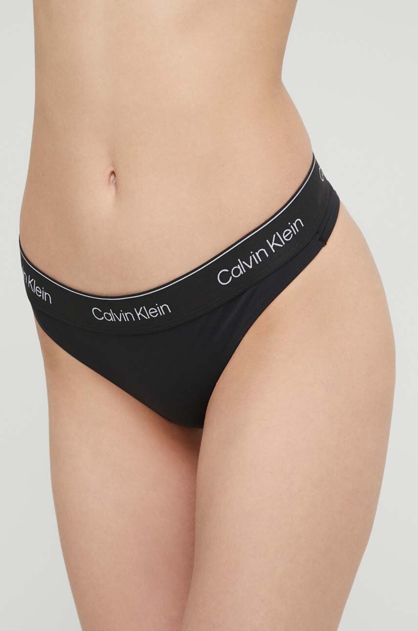 Levně Kalhotky brazilky Calvin Klein Underwear černá barva