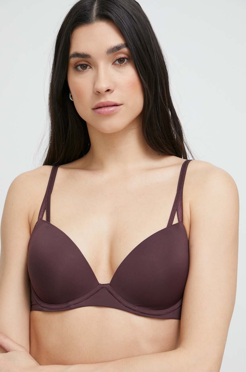 

Сутиен Calvin Klein Underwear в лилаво с изчистен дизайн, Виолетов