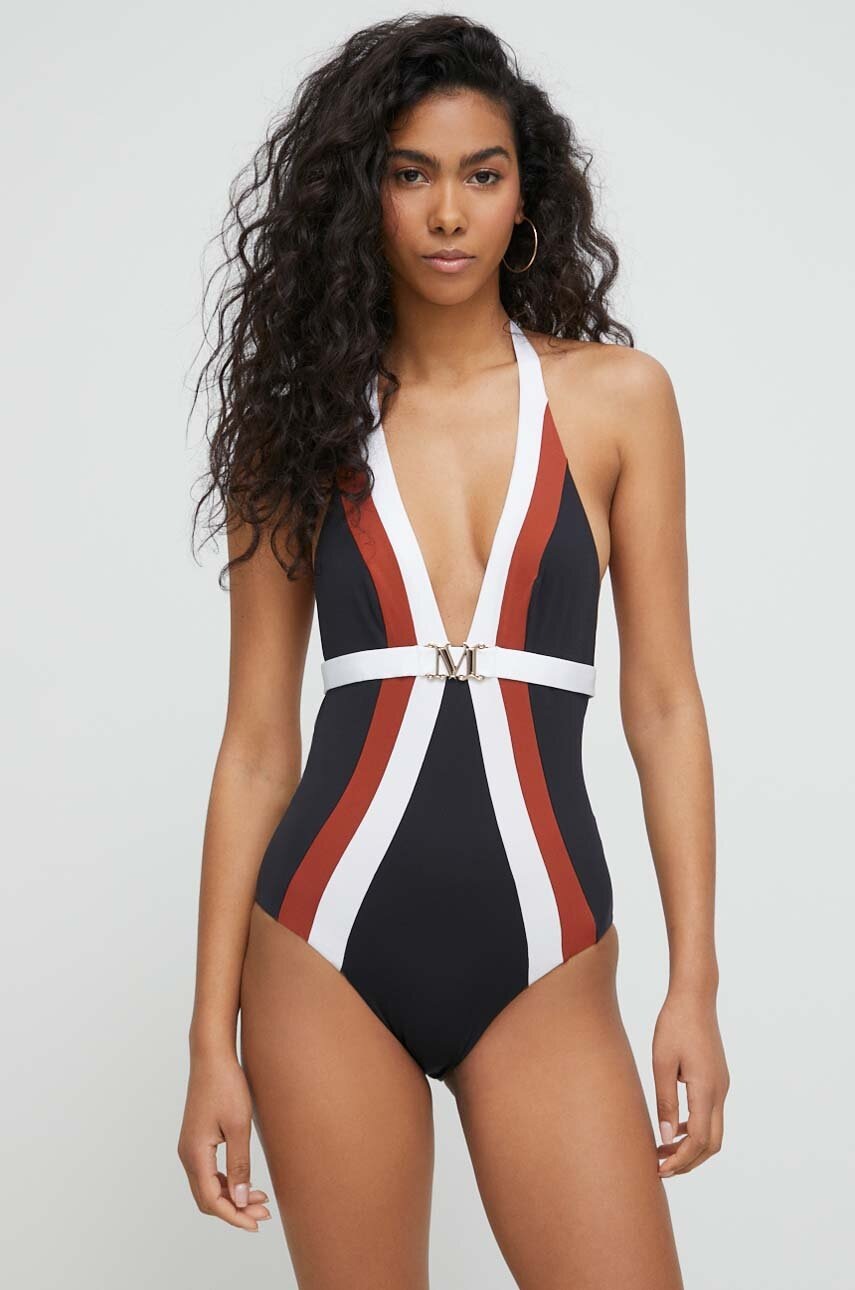 Max Mara Beachwear costum de baie dintr-o bucată culoarea negru, cupa moale