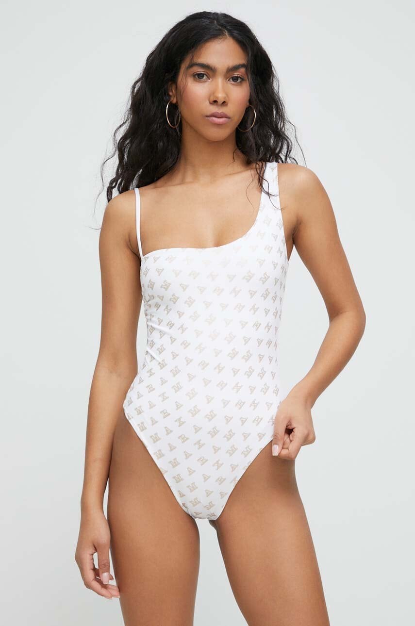 Max Mara Costum De Baie Dintr-o Bucata Culoarea Alb, Cupa Moale