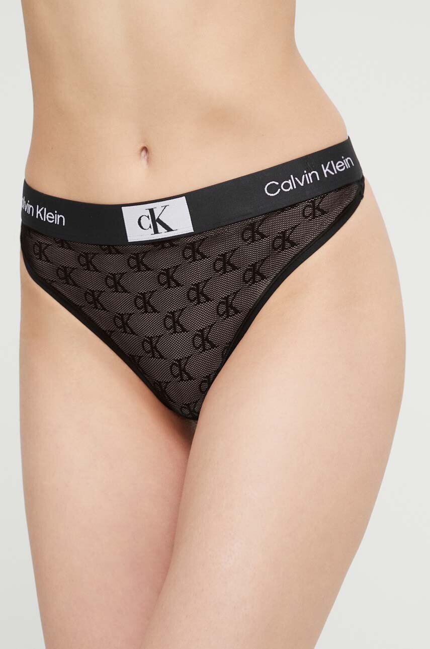 

Прашки Calvin Klein Underwear в черно от полупрозрачна материя, Черен