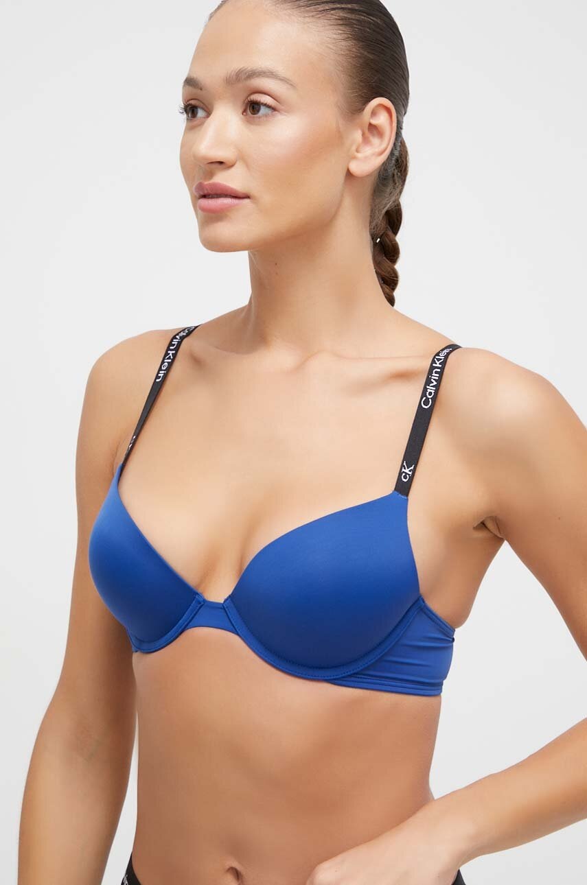 

Сутиен Calvin Klein Underwear в тъмносиньо с изчистен дизайн, Тъмносин