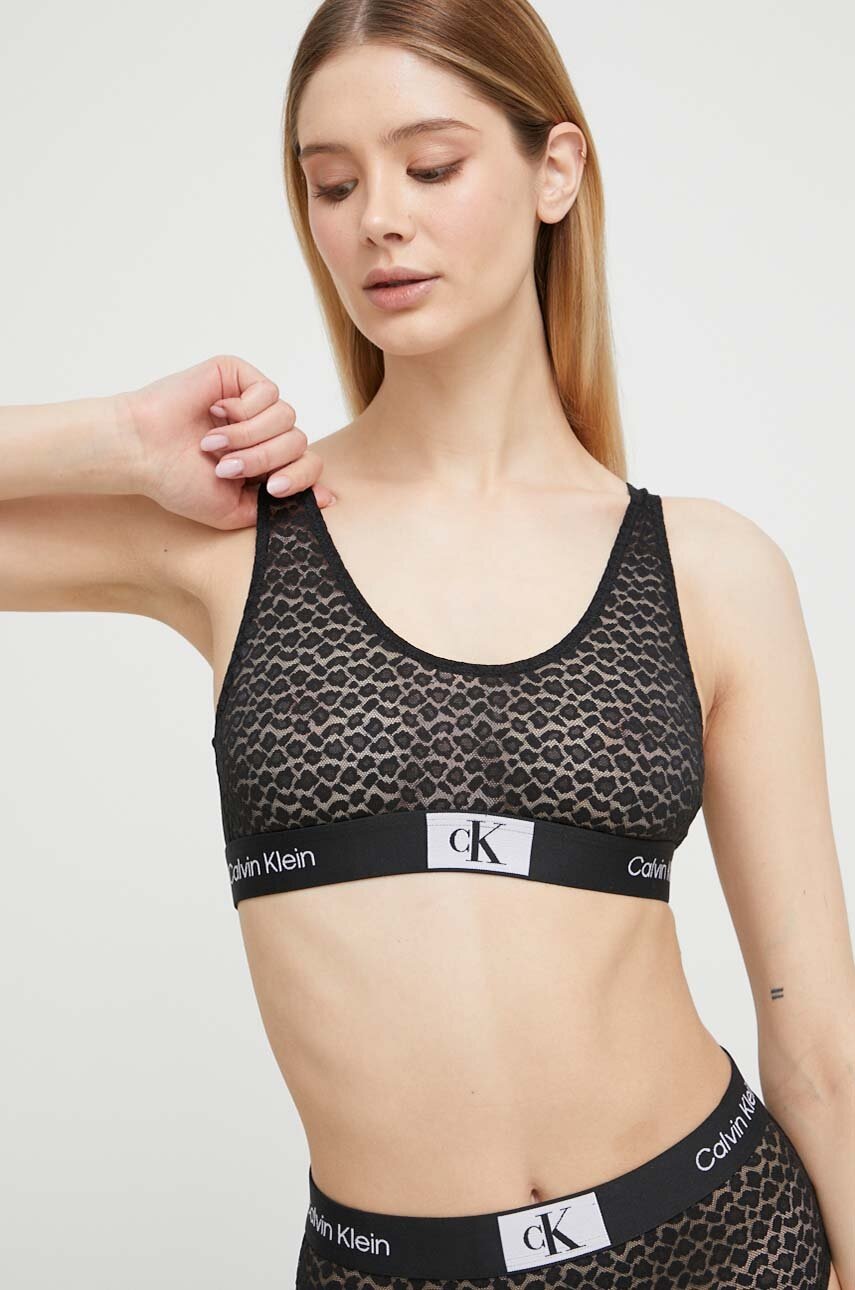 

Сутиен Calvin Klein Underwear в черно от дантела с изчистен дизайн, Черен