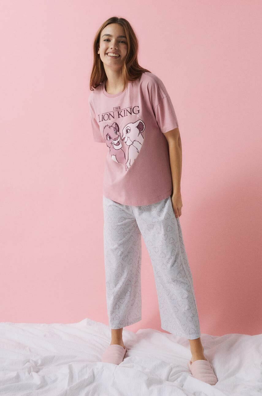 

Пижама women'secret Lion King женская цвет розовый 3135202