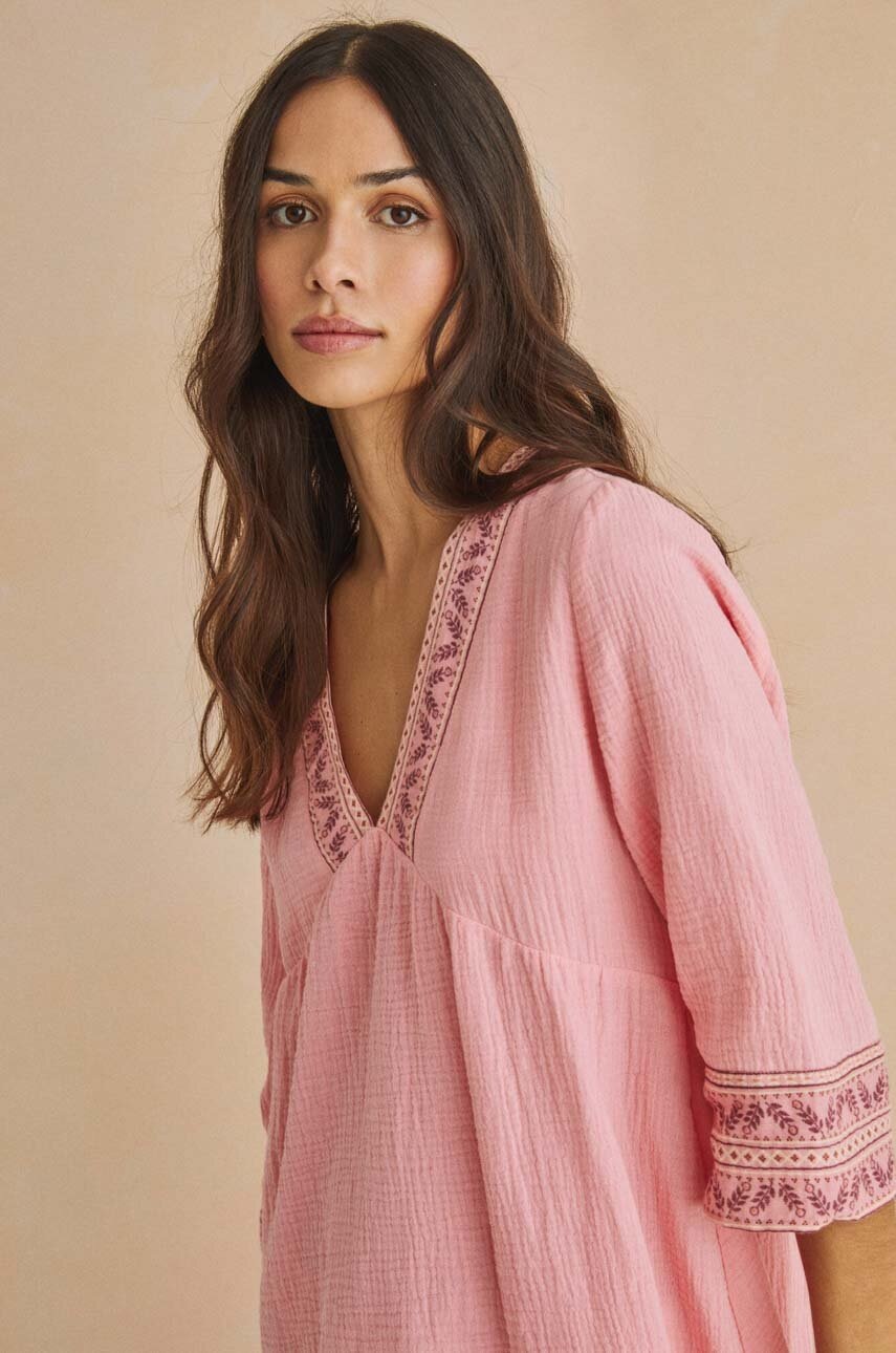

Бавовняна пляжна сукня women'secret EASY FIT колір рожевий 5545126