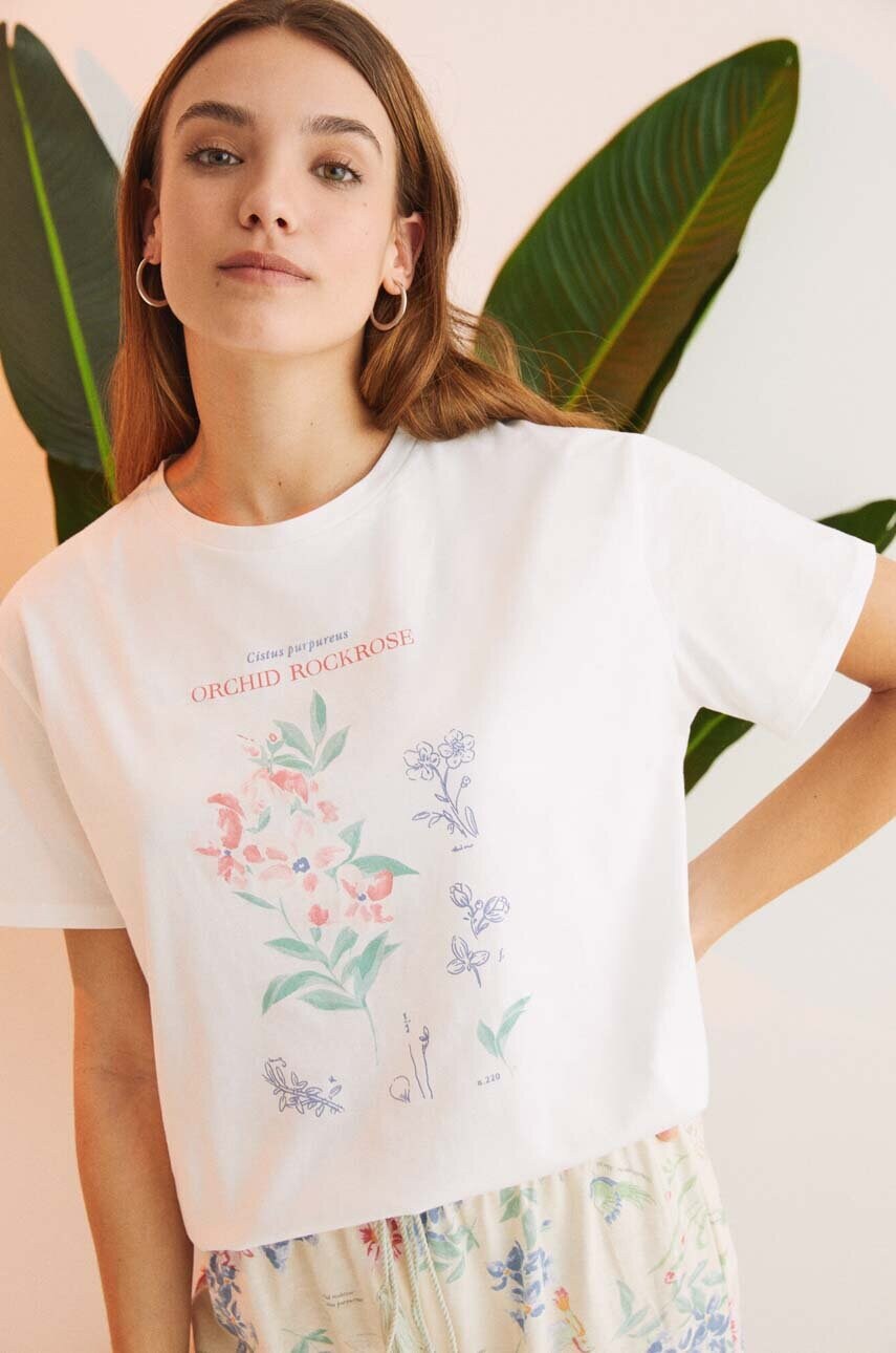 

Памучна пижама women'secret DAILY BOTANICAL от памук 3595880, Многоцветен