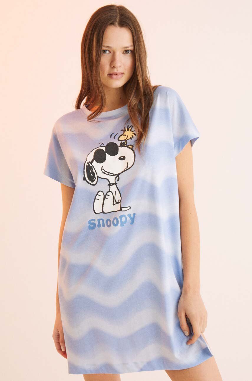 women'secret cămașă de pijama din bumbac Snoopy bumbac, 4445016
