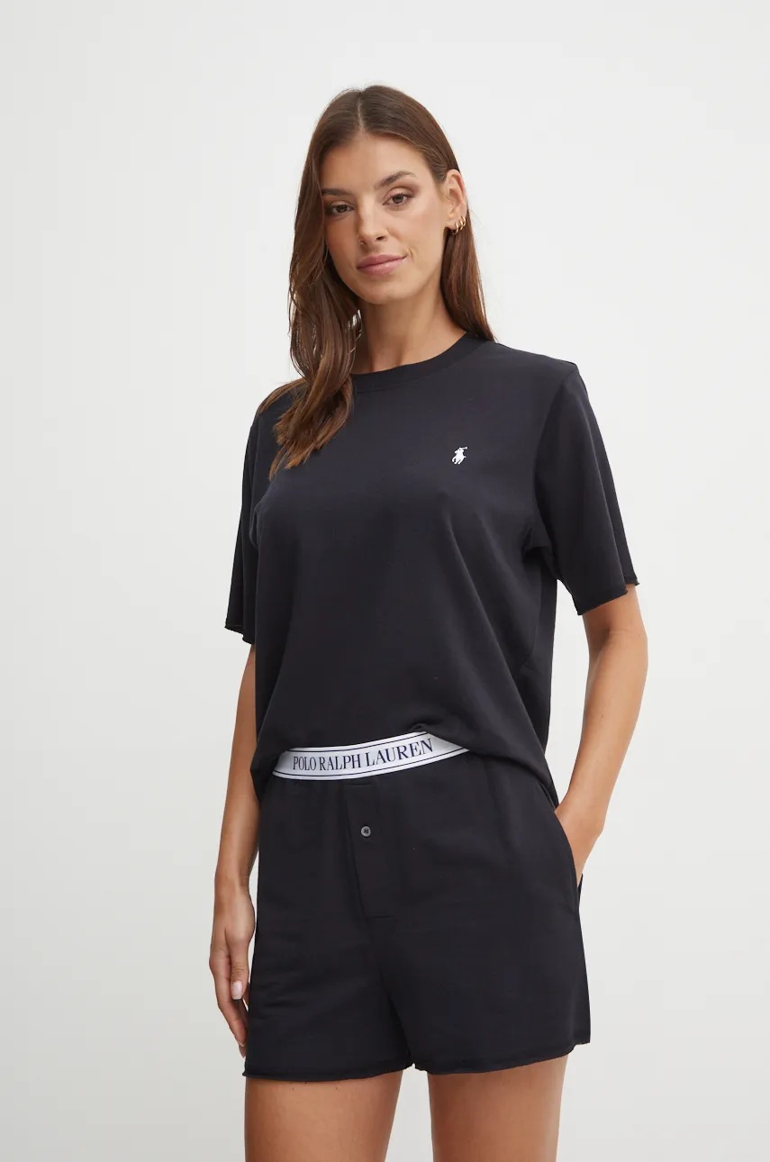 Levně Pyžamo Polo Ralph Lauren černá barva