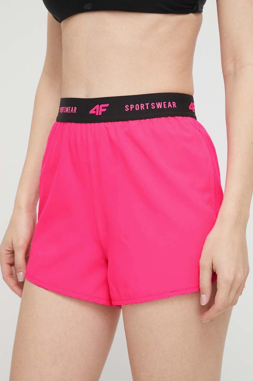 Plavkové šortky 4F růžová barva - růžová -  Hlavní materiál: 90 % Polyester