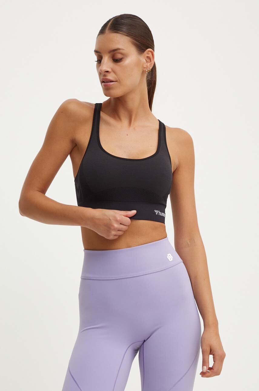 Hummel sutien sport Clea culoarea verde, neted