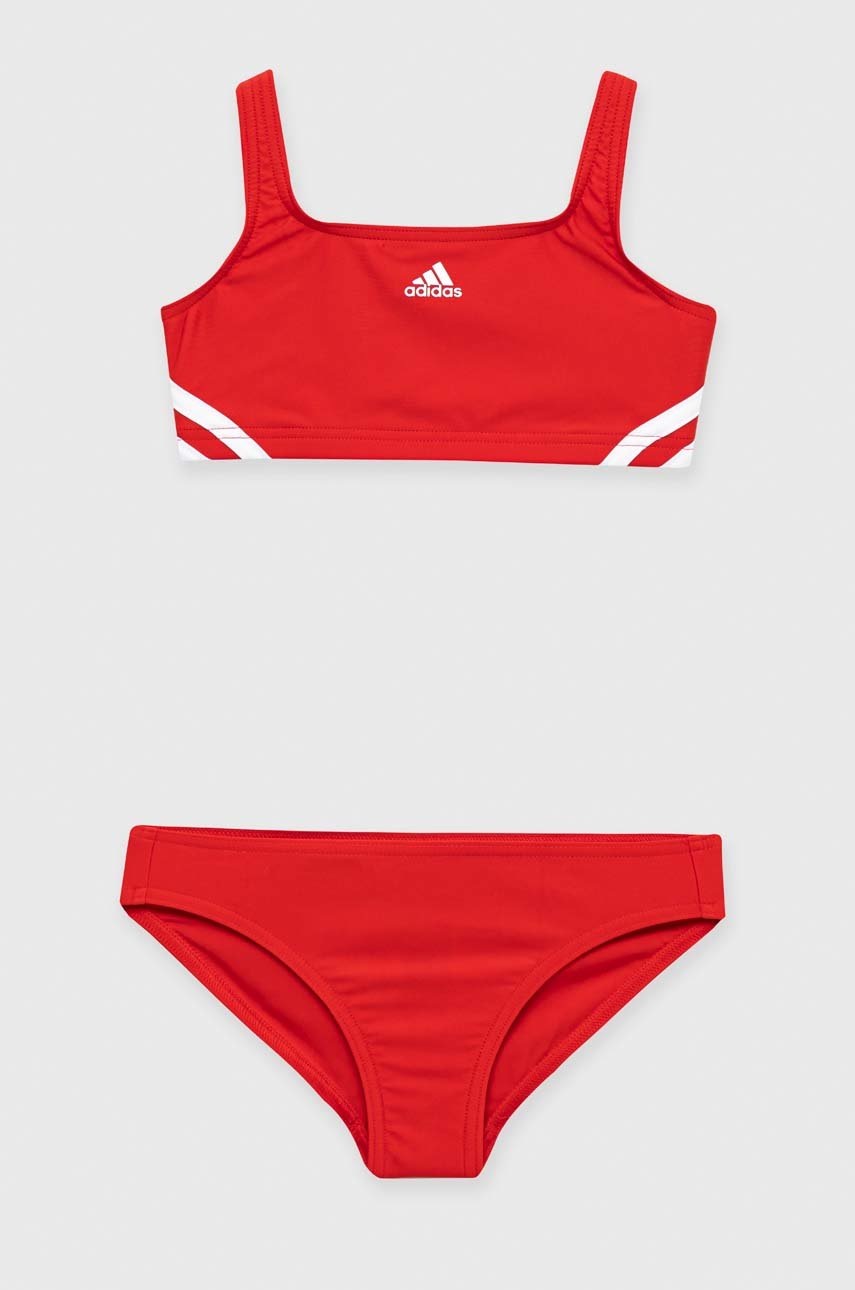 

Детски бански от две части adidas Performance 3S в червено, Червен