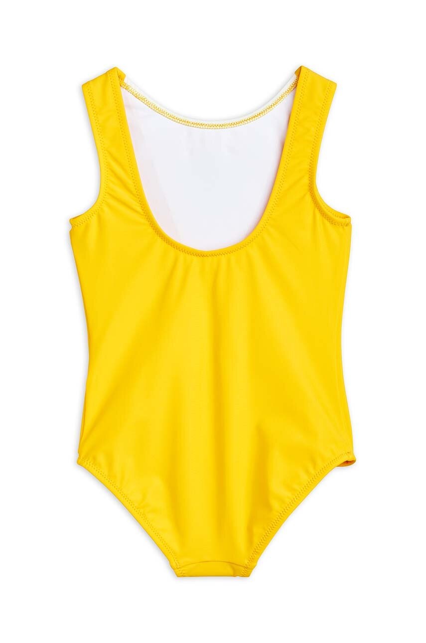 Детский слитный купальник Mini Rodini цвет жёлтый Детский слитный купальник Mini Rodini цвет жёлтый