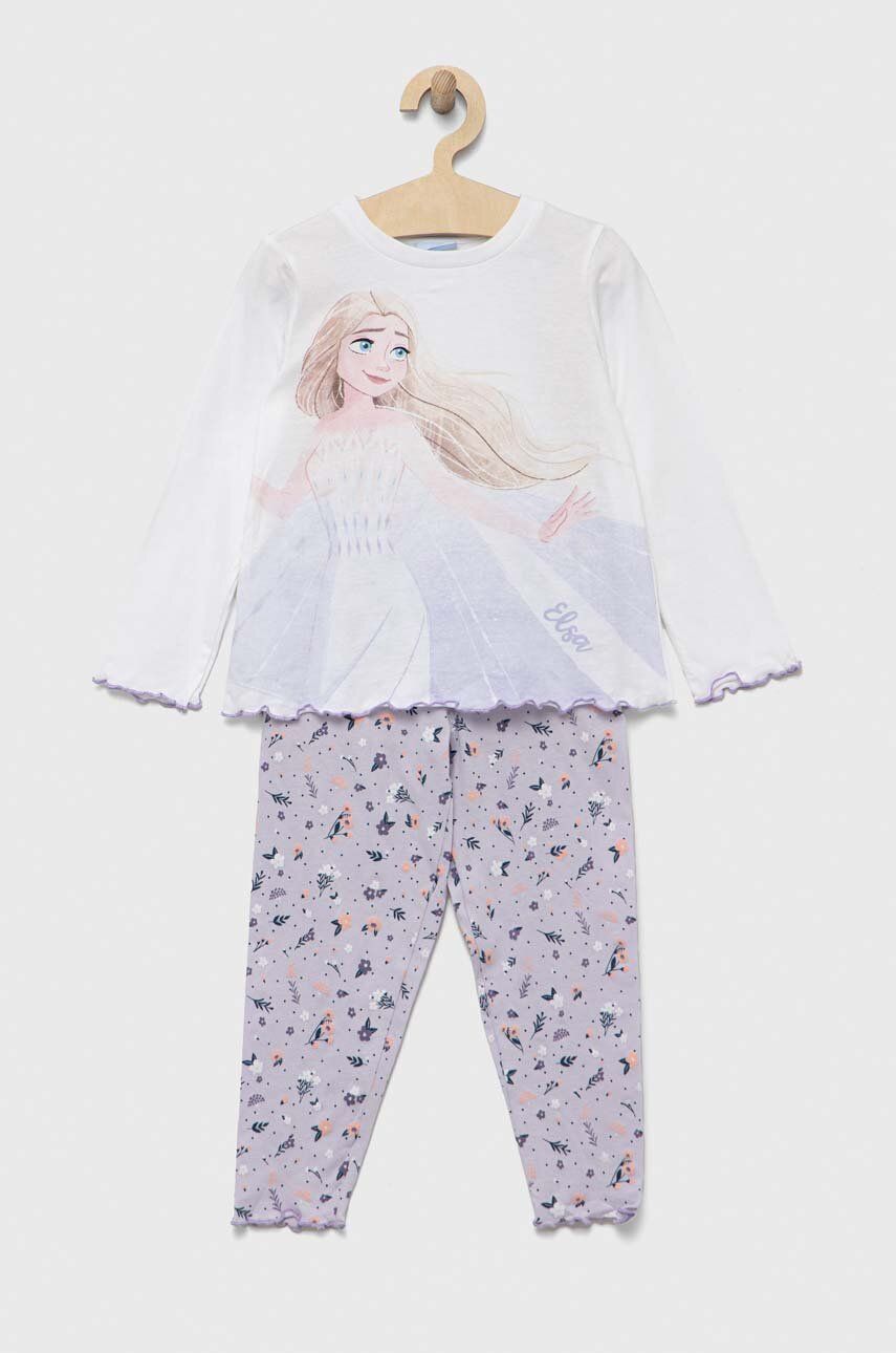 Dětské bavlněné pyžamo OVS fialová barva, s potiskem - fialová -  100 % Bavlna