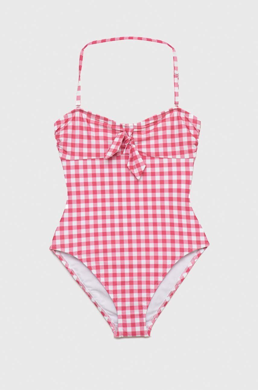 E-shop Jednodílné dětské plavky Guess růžová barva