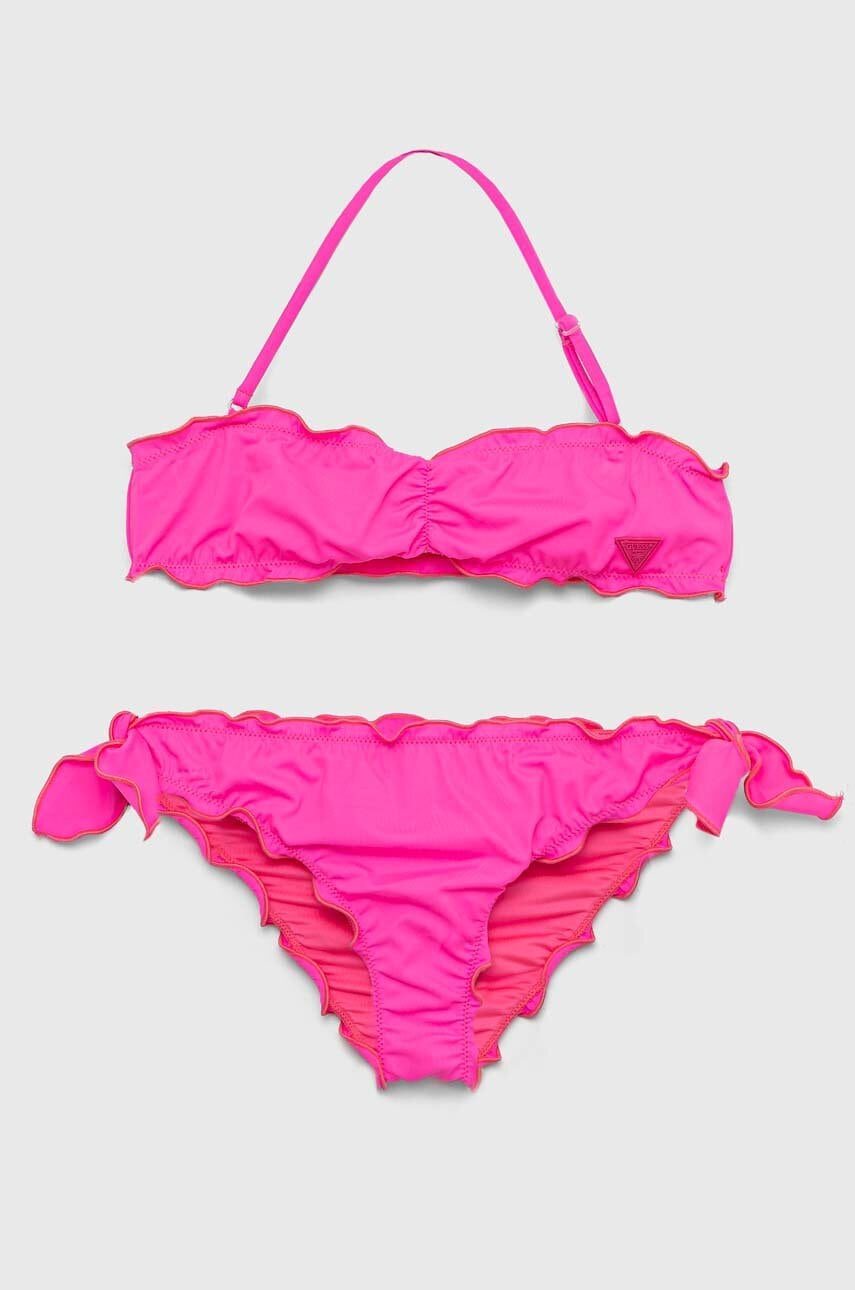 Детский раздельный купальник Guess цвет розовый Детский раздельный купальник Guess цвет розовый