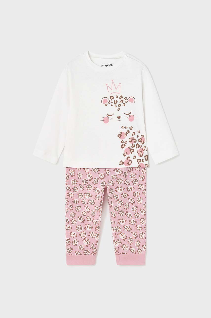 Pyžamo pre bábätká Mayoral biela farba, vzorovaná
