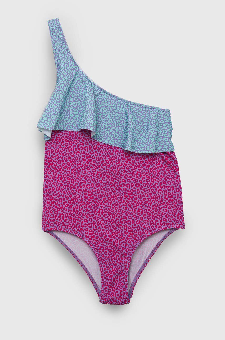 E-shop Jednodílné dětské plavky United Colors of Benetton fialová barva