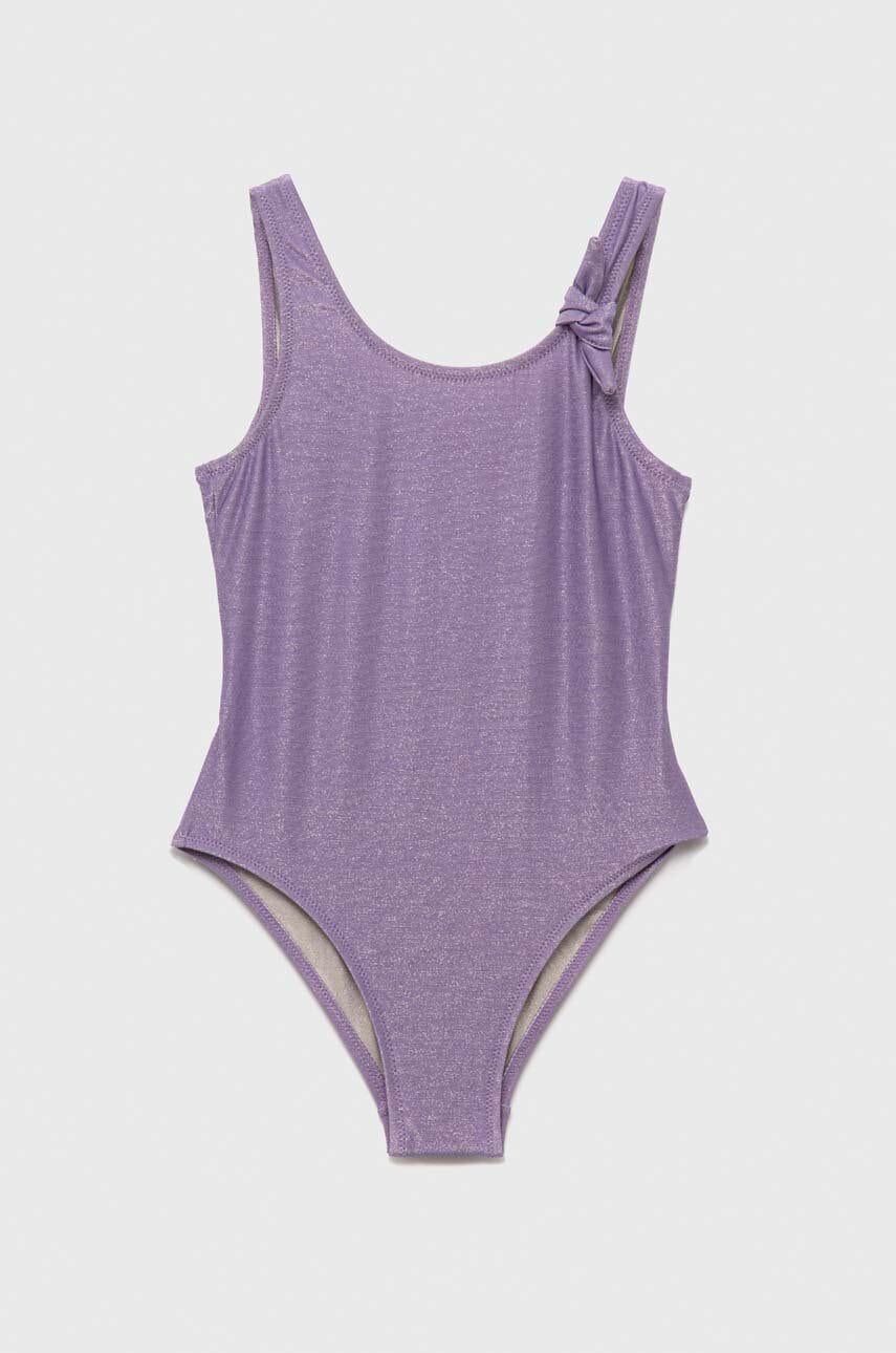 United Colors of Benetton costum de baie dintr-o bucată pentru copii culoarea violet