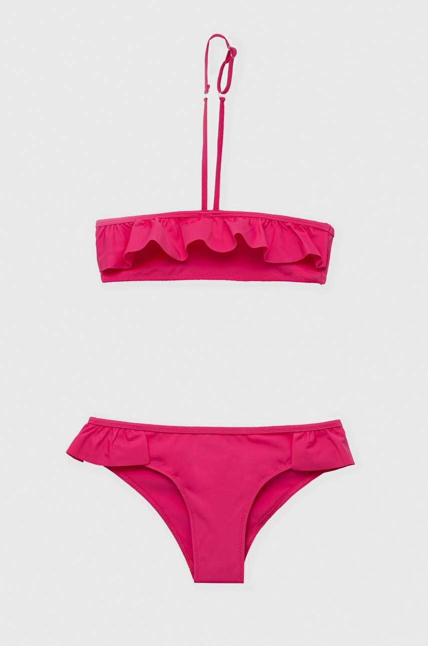 Dvoudílné plavky United Colors of Benetton růžová barva - růžová -  Hlavní materiál: 78 % Polya