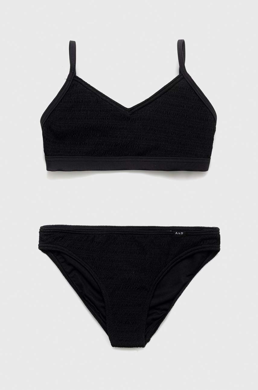 Abercrombie & Fitch costum de baie pentru copii din două piese culoarea negru