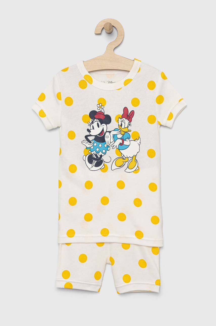 E-shop Dětské bavlněné pyžamo GAP x Disney žlutá barva