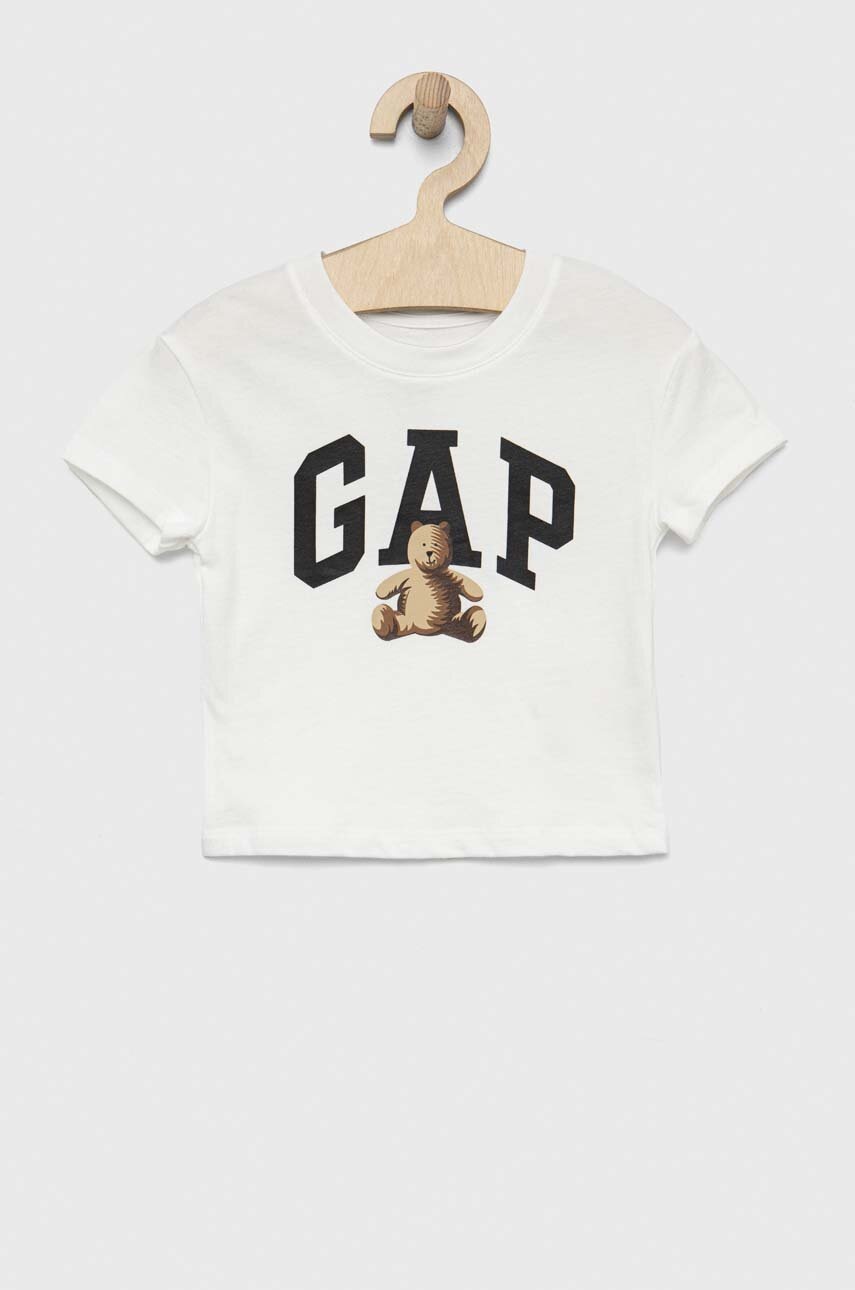 

Детска памучна тениска GAP в бяло, Бял