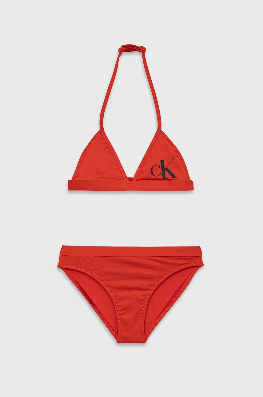 

Детски бански от две части Calvin Klein Jeans в червено, Червен