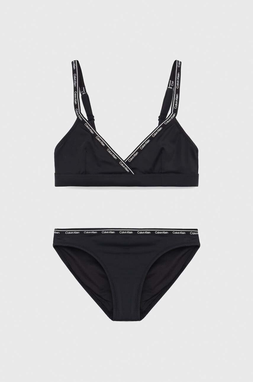

Детски бански от две части Calvin Klein Jeans в черно, Черен